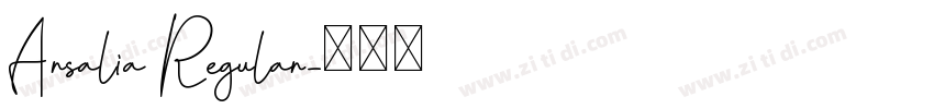 Arsalia Regular字体转换